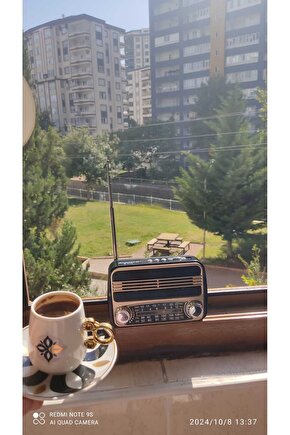 Nostaljik Bluetoothlu Retro Müzik Kutusu Usb, Sd, Mp3