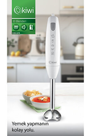 KHB-4415 Çubuk El Blender 300 W Beyaz