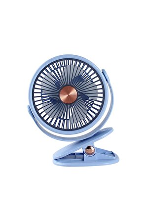 Mandallı Şarjlı Fan 3 Kademeli Taşınabilir Vantilatör Serinletici Mini Klima 360 Derece Dönen Fan