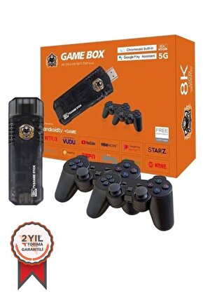 GC-06 5g 8K Ultra Hd 64 GB Tv Box + Game Box Android Tv + Oyun Konsolu Atari 2 in1