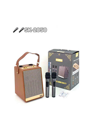 BLUETOOTH HOPARLÖR 30W KABLOSUZ KARAOKE ÇİFT MİKROFONLU ŞARJLI KABLOSUZ SPEAKER