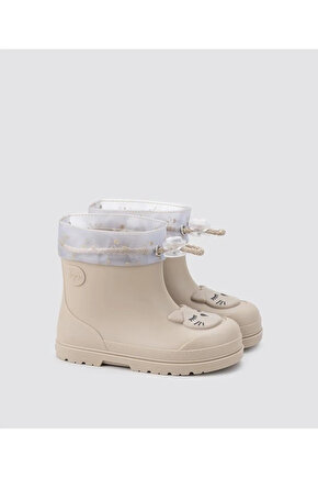 W10322 Mendi Gato Kız Çocuk Yağmur Çizmesi BEJ