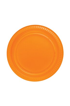 Turuncu Plastik Tabak 22 Cm 25li