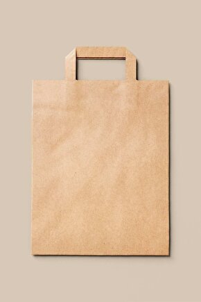 Kraft Çanta Düz Saplı Kağıt 28x28x16cm 10 Adet