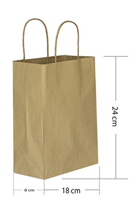 14 SÜS Kağıt Çanta 18X8x24cm 25 Li Pk