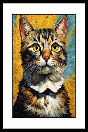 Sevimli Sokak Kedisi Digital Art ( ÇERÇEVESİZ - ÇERÇEVE YOKTUR ) ( ULTRA HD ) FOLYO AFİŞ - POSTER