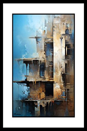 Yıkılmış Evler Digital Art ( ÇERÇEVESİZ - ÇERÇEVE YOKTUR ) ( ULTRA HD ) FOLYO AFİŞ - POSTER