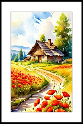 Köyde Yaşam Digital Art ( ÇERÇEVESİZ - ÇERÇEVE YOKTUR ) ( ULTRA HD ) FOLYO AFİŞ - POSTER