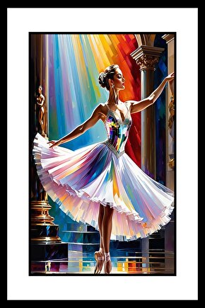 Balerin ve Kadın Digital Art ( ÇERÇEVESİZ - ÇERÇEVE YOKTUR ) ( ULTRA HD ) FOLYO AFİŞ - POSTER