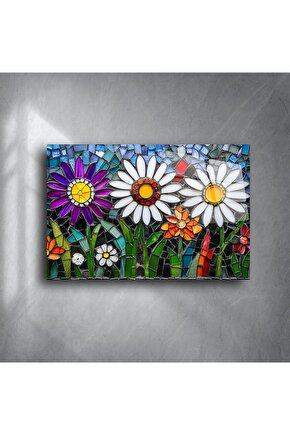 Papatya Mozaik Cam Tablo