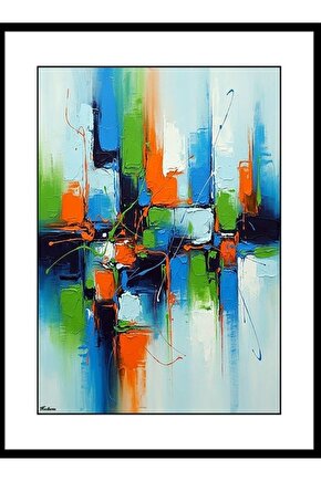 Soyut Sulu Boya Digital Art ( ÇERÇEVESİZ - ÇERÇEVE YOKTUR ) ( ULTRA HD ) FOLYO AFİŞ - POSTER