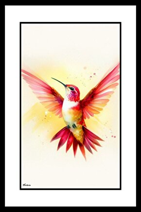 Göğe Bakan Kuş Digital Art ( ÇERÇEVESİZ - ÇERÇEVE YOKTUR ) ( ULTRA HD ) FOLYO AFİŞ - POSTER