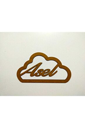 3 Mm Ham Mdf Bulut Ahşap Makrome Kasnak Isimlik Altı Düz 35x22 Cm