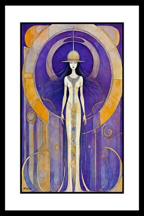 Meraklı Kadın Digital Art ( ÇERÇEVESİZ - ÇERÇEVE YOKTUR ) ( ULTRA HD ) FOLYO AFİŞ - POSTER