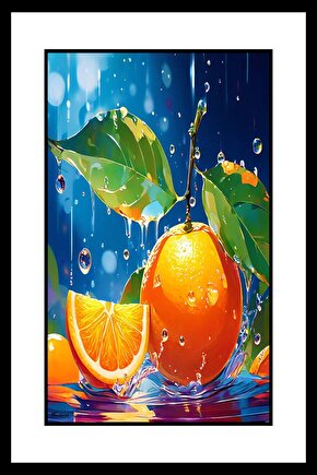 Portakal Dilimi Digital Art ( ÇERÇEVESİZ - ÇERÇEVE YOKTUR ) ( ULTRA HD ) FOLYO AFİŞ - POSTER