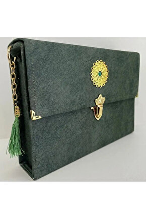 Cami Boy 30 Cüz Kuran-ı Kerim Çantalı (YEŞİL RENK)