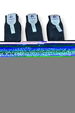 Antrasit Yünlü 6 Çift Erkek Çorap