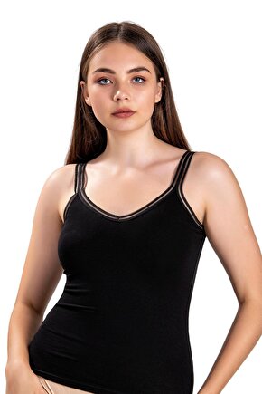 Kadın 6lı Paket V Yaka Ip Askılı Atlet Jbr-553