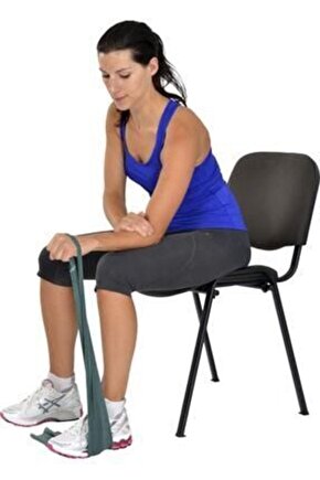 Egzersiz Pilates Bandı,orta Direnç LastiğiBand 2,5 Metre Yeşil