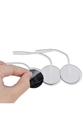 Yuvarlak Elektrot3.2*3.2 Cm Ems Tens Cihazı Pin Girişli Elektrod , 5 Paket = 20 Adet