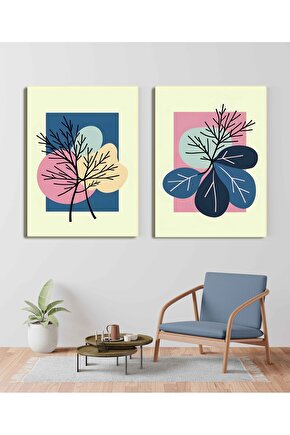 Matisse - Sanat - Soyut - Doğa - Ev - Yaşam ( 2 Li Çerçevesiz ) Poster - Afiş - Tablo NNHT638