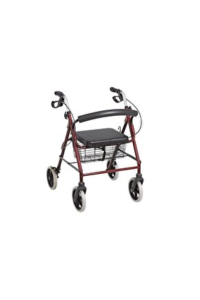 P580 Ekonomik Rollatör Fren Sistemi Oturaklı Sepetli