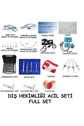 Acil Seti Diş Hekimliği Için Full Set Klinik Tipi