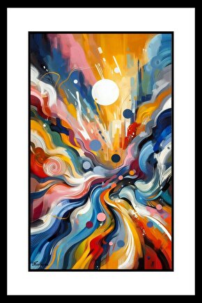 Renk Patlaması Digital Art ( ÇERÇEVESİZ - ÇERÇEVE YOKTUR ) ( ULTRA HD ) FOLYO AFİŞ - POSTER