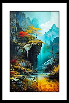 Renkli Manzara Digital Art ( ÇERÇEVESİZ - ÇERÇEVE YOKTUR ) ( ULTRA HD ) FOLYO AFİŞ - POSTER