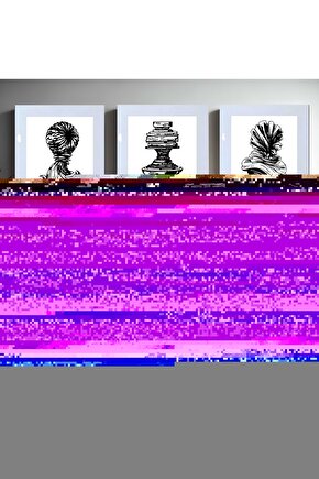 Matisse - Boho - Art Deco - Soyut - Doğa ( 3 lü Çerçevesiz ) Poster - Afiş - Tablo KR2C00039