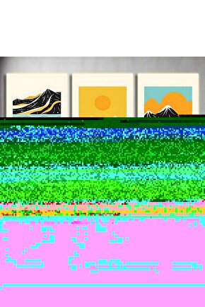 Matisse - Boho - Art Deco - Soyut - Doğa ( 3 lü Çerçevesiz ) Poster - Afiş - Tablo KR2C01031