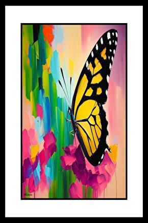 Yaz ve Kelebek Digital Art ( ÇERÇEVESİZ - ÇERÇEVE YOKTUR ) ( ULTRA HD ) FOLYO AFİŞ - POSTER