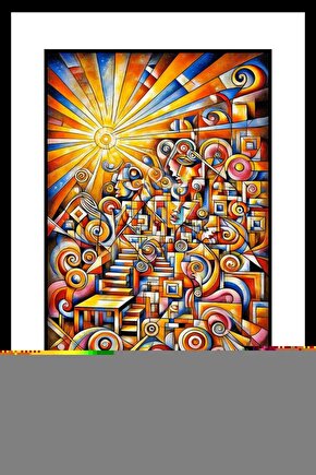 Soyut Çizim Toplantı Digital Art ( ÇERÇEVESİZ - ÇERÇEVE YOKTUR ) ( ULTRA HD ) FOLYO AFİŞ - POSTER