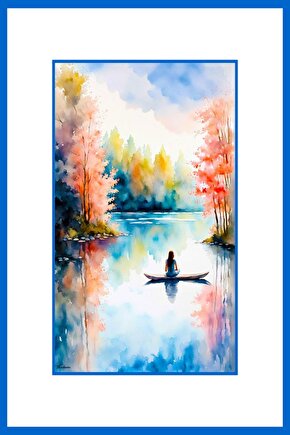 Gölde Huzur Digital Art ( ÇERÇEVESİZ - ÇERÇEVE YOKTUR ) ( ULTRA HD ) FOLYO AFİŞ - POSTER