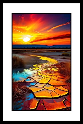 Kurumuş Topraklar Digital Art ( ÇERÇEVESİZ - ÇERÇEVE YOKTUR ) ( ULTRA HD ) FOLYO AFİŞ - POSTER