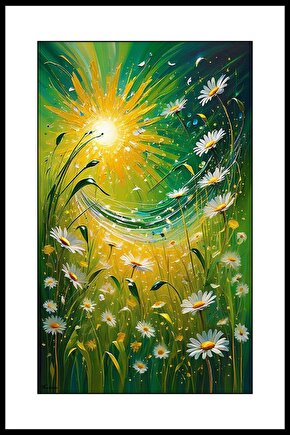 Rüzgarda Çiçekler Digital Art ( ÇERÇEVESİZ - ÇERÇEVE YOKTUR ) ( ULTRA HD ) FOLYO AFİŞ - POSTER