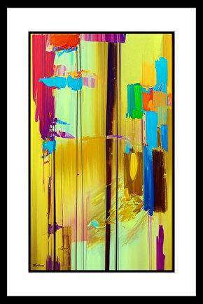 Soyut Renkli Çizimler Digital Art ( ÇERÇEVESİZ - ÇERÇEVE YOKTUR ) ( ULTRA HD ) FOLYO AFİŞ - POSTER