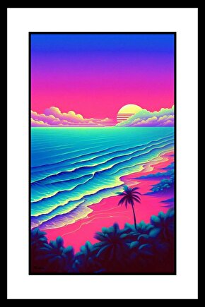 Sahilde Hafif Rüzgar Digital Art ( ÇERÇEVESİZ - ÇERÇEVE YOKTUR ) ( ULTRA HD ) FOLYO AFİŞ - POSTER
