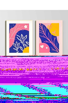 Matisse - Sanat - Soyut - Doğa - Ev - Yaşam ( 2 Li Çerçevesiz ) Poster - Afiş - Tablo NNHT301