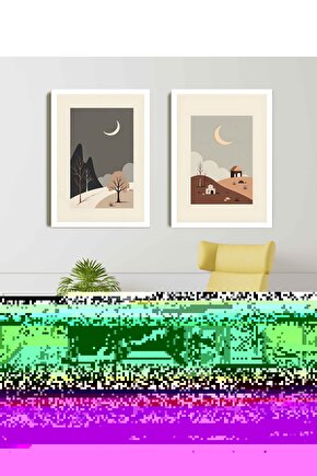 Matisse - Sanat - Soyut - Doğa - Ev - Yaşam ( 2 Li Çerçevesiz ) Poster - Afiş - Tablo NNHT161