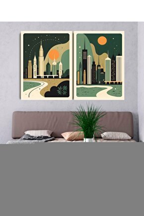 Matisse - Boho - Art Deco - Soyut - Doğa ( 3 lü Çerçevesiz ) Poster - Afiş - Tablo KR2C00926