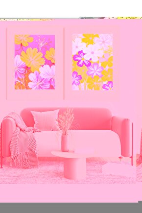 Matisse - Sanat - Soyut - Doğa - Ev - Yaşam ( 2 Li Çerçevesiz ) Poster - Afiş - Tablo NNHT208