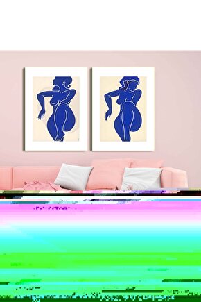 Matisse - Sanat - Soyut - Doğa - Ev - Yaşam ( 2 Li Çerçevesiz ) Poster - Afiş - Tablo NNHT722