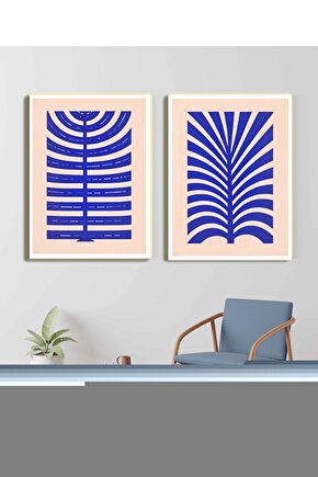 Matisse - Boho - Art Deco - Soyut - Doğa ( 3 lü Çerçevesiz ) Poster - Afiş - Tablo KR2C00936