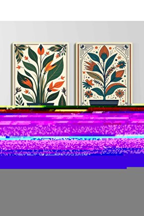 Matisse - Sanat - Soyut - Doğa - Ev - Yaşam ( 2 Li Çerçevesiz ) Poster - Afiş - Tablo NNHT784