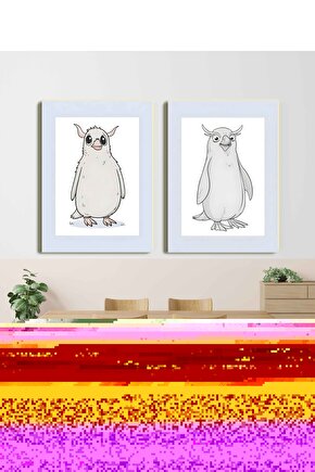 Matisse - Sanat - Soyut - Doğa - Ev - Yaşam ( 2 Li Çerçevesiz ) Poster - Afiş - Tablo NNHT694