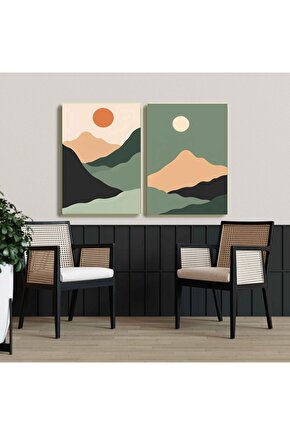 Matisse - Boho - Art Deco - Soyut - Doğa ( 3 lü Çerçevesiz ) Poster - Afiş - Tablo KR2C01212