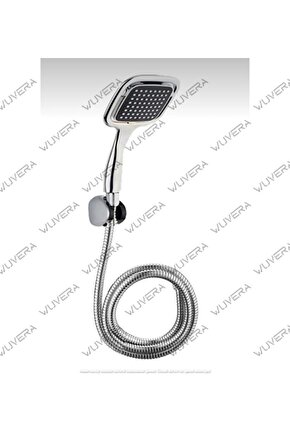 Siyah Kare Banyo Duş Seti Hortum Mafsal Ve Başlık Set Duş Başlığı Siyah Plastik TR Uzun Tehlikeli De