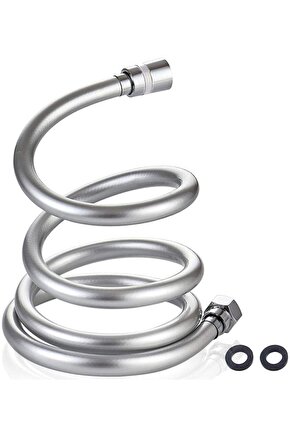 Gri Paslanmaz Kopmaz Patlamaz Kaliteli Pvc Duş Hortumu Tüm Duş Setleri Ile Uyumlu G12 - 150cm