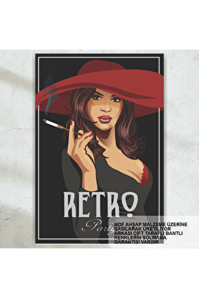 retro parti kostüm ev dekorasyon tablo retro ahşap poster